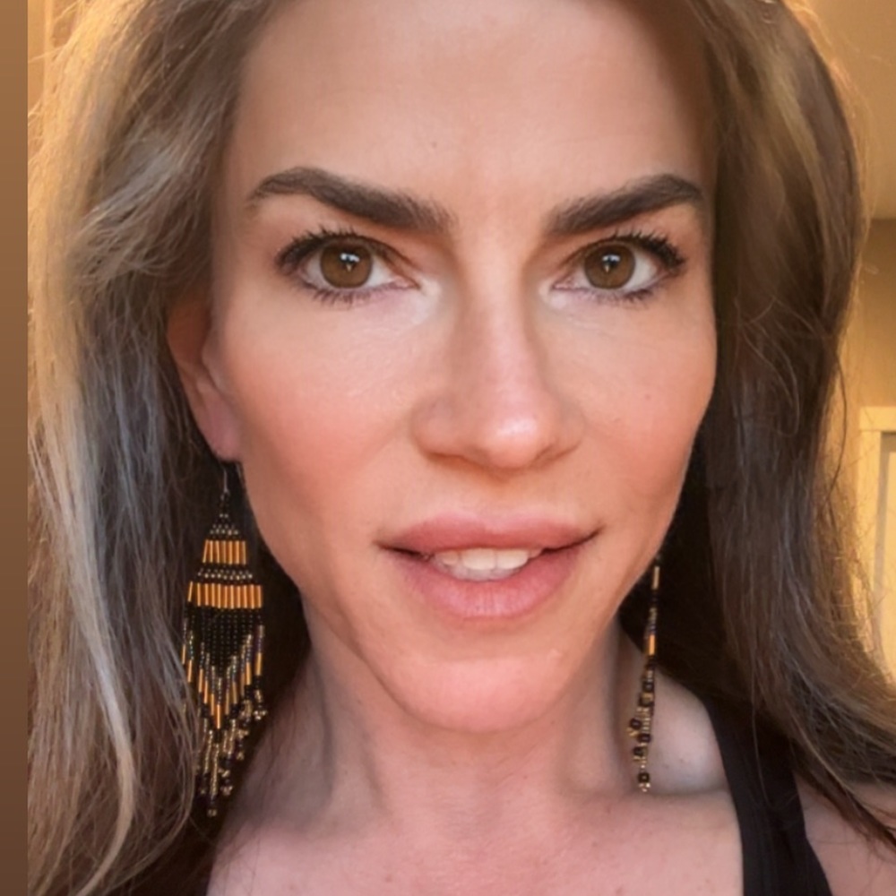 Beaded chandelier earrings